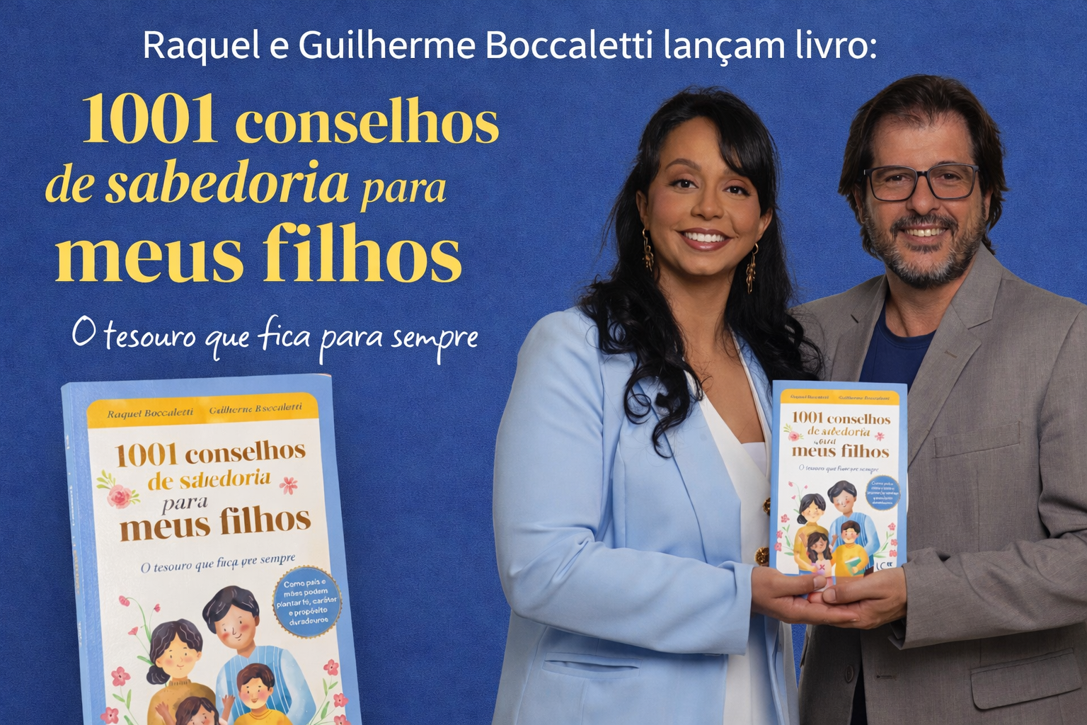 Raquel e Guilherme Boccaletti lançam livro sobre parentalidade em Campinas (SP)