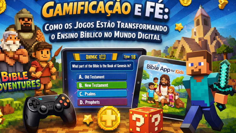 Gamificação e Fé: Como os Jogos Estão Transformando o Ensino Bíblico no Mundo Digital