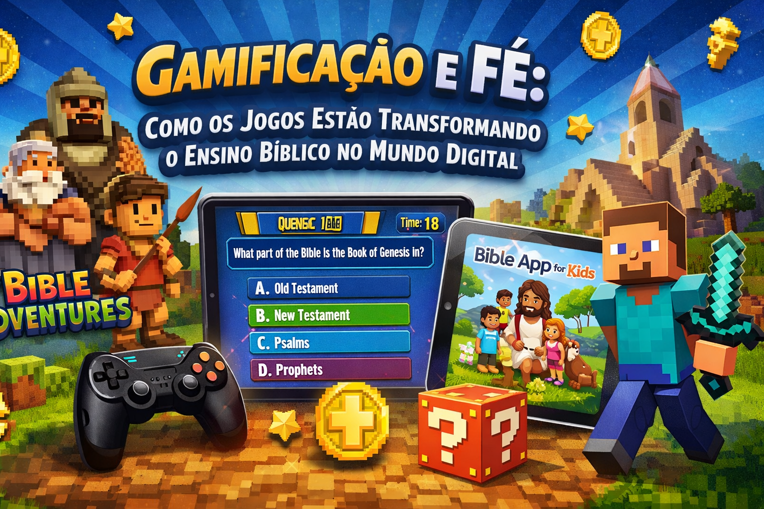 Gamificação e Fé: Como os Jogos Estão Transformando o Ensino Bíblico no Mundo Digital