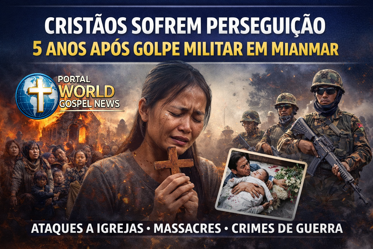 Cristãos enfrentam violência e perseguição cinco anos após golpe militar em Mianmar