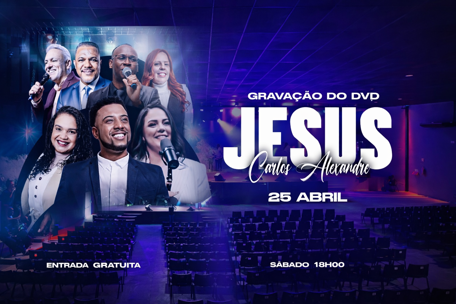 Cantor Carlos Alexandre gravará DVD “JESUS” ao vivo em Itapevi (SP)