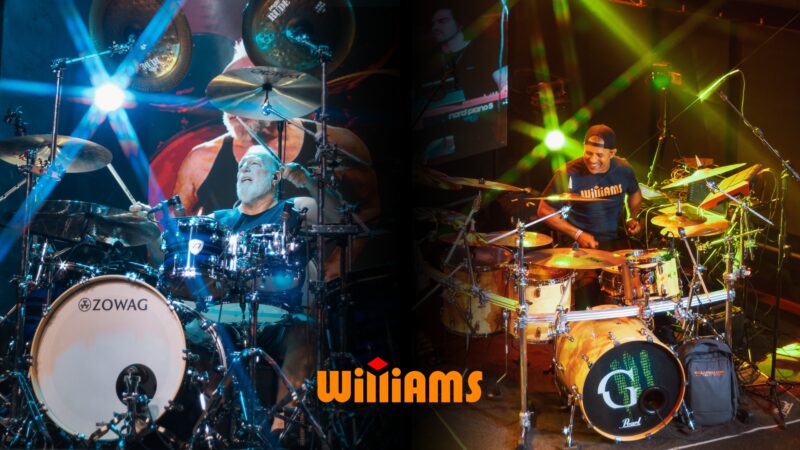 Williams oficializa chegada de Mike Terrana em evento com parceria de Alexandre Aposan