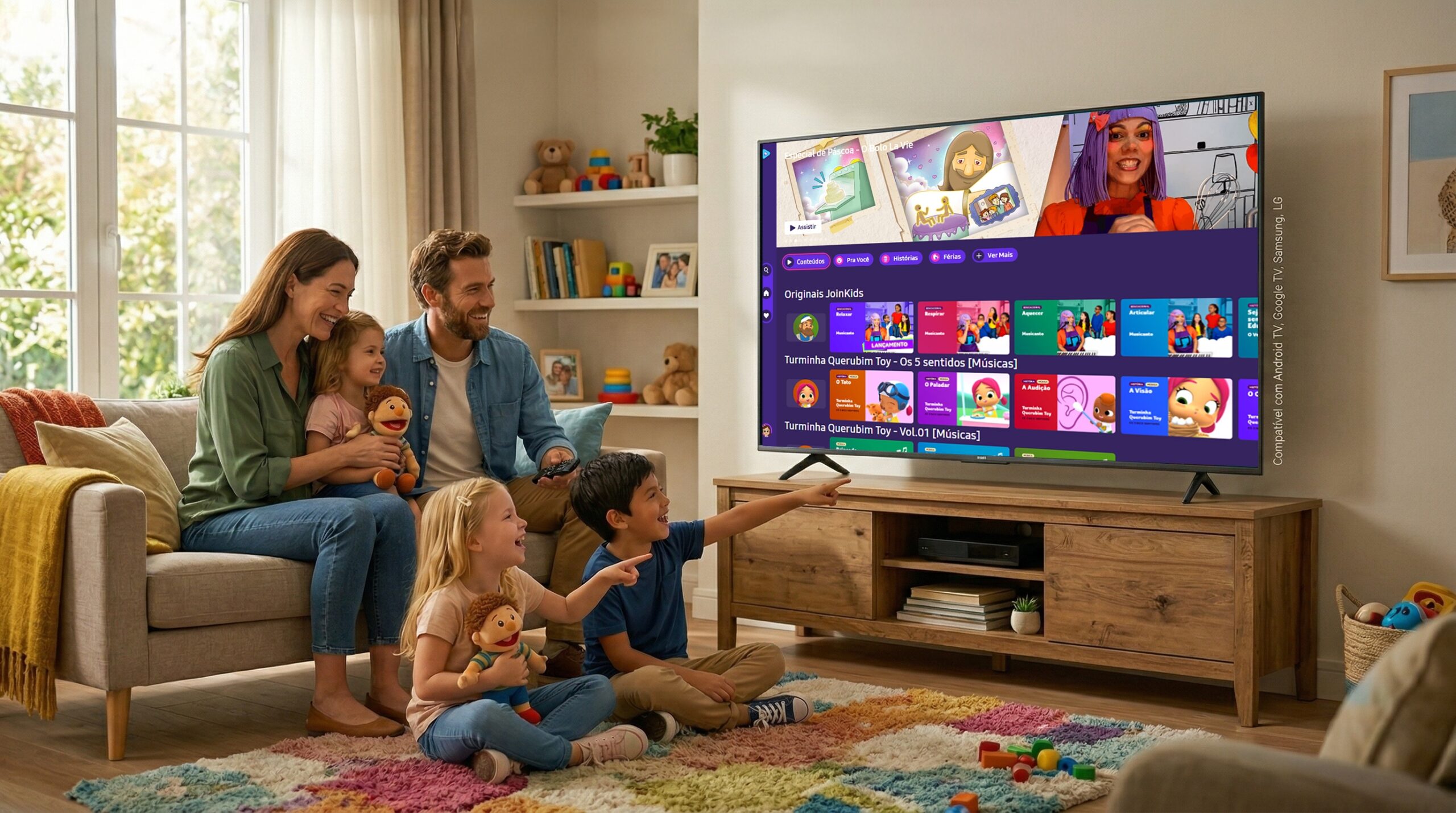 Streaming cristão infantil JoinKids chega à AndroidTV