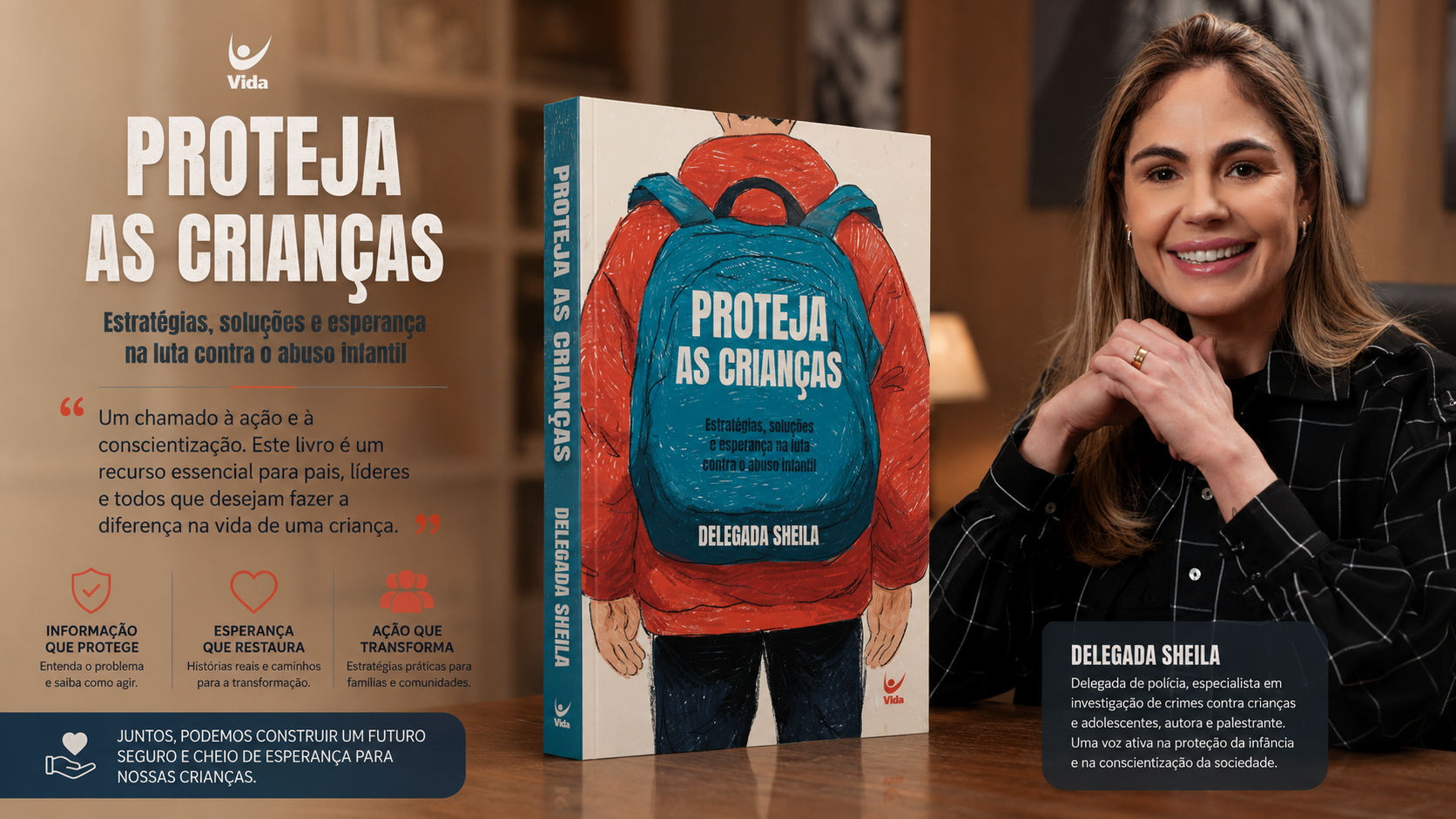 Delegada Sheila lança livro sobre abuso infantil às vésperas do 18 de maio