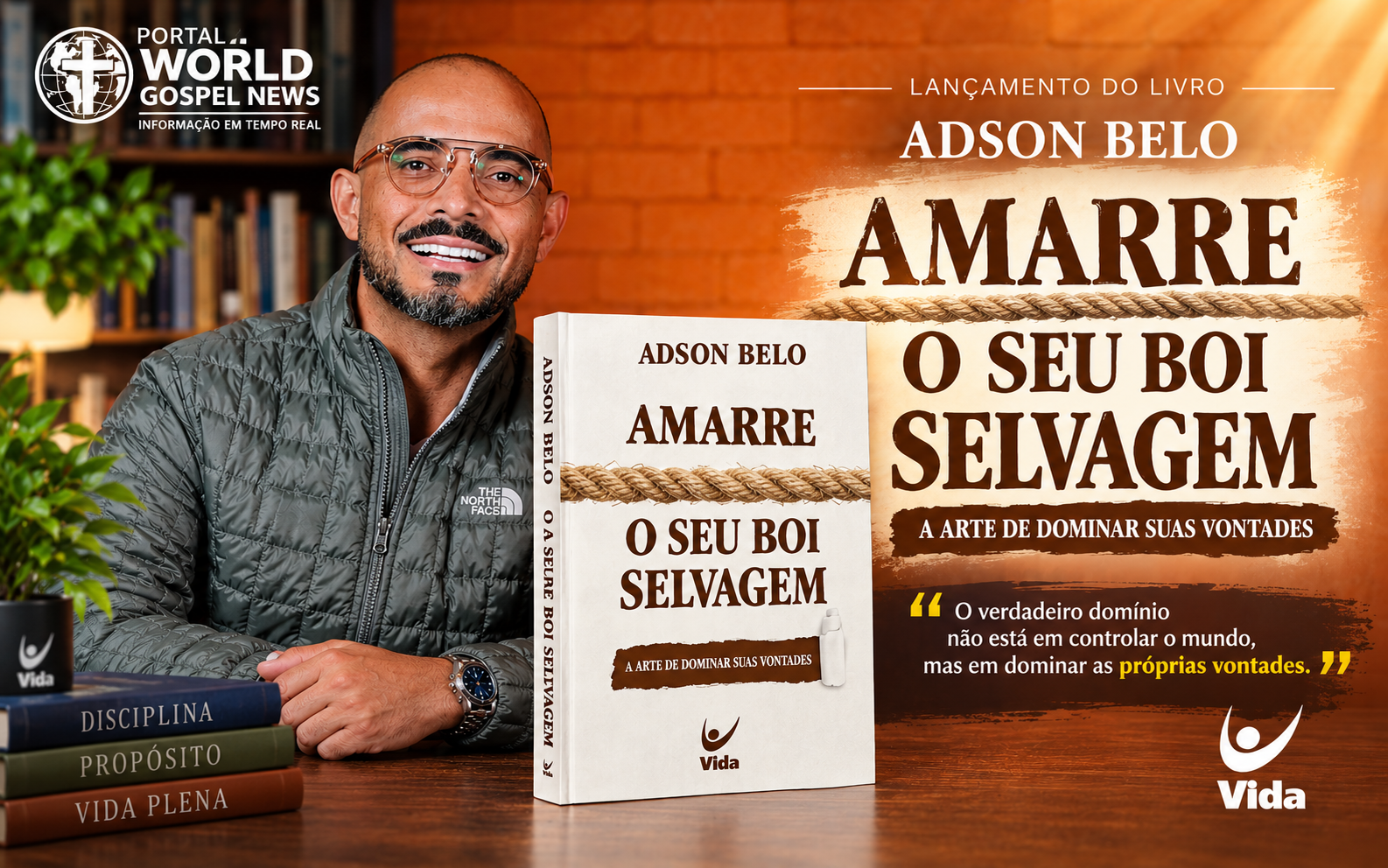 Novo livro utiliza metáfora do “boi selvagem” para falar sobre autocontrole
